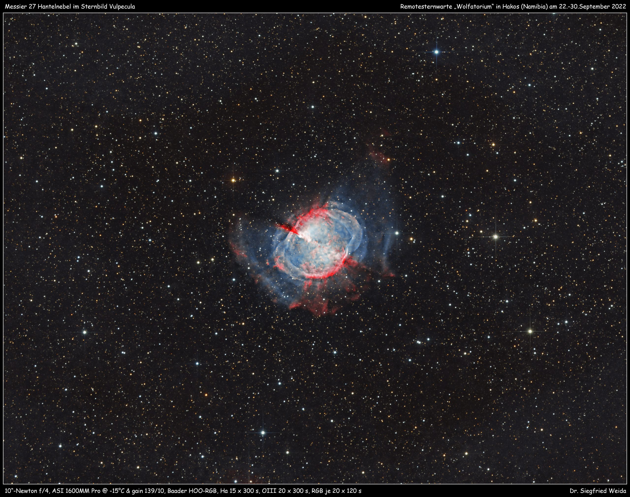 Messier 27, Hantelnebel, Siegfried Weida