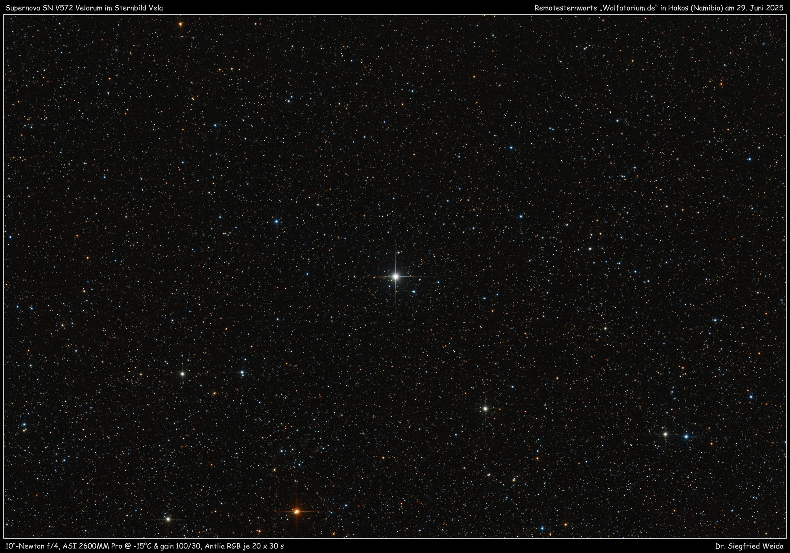 Supernova SN V572 Velorum Siegfried Weida